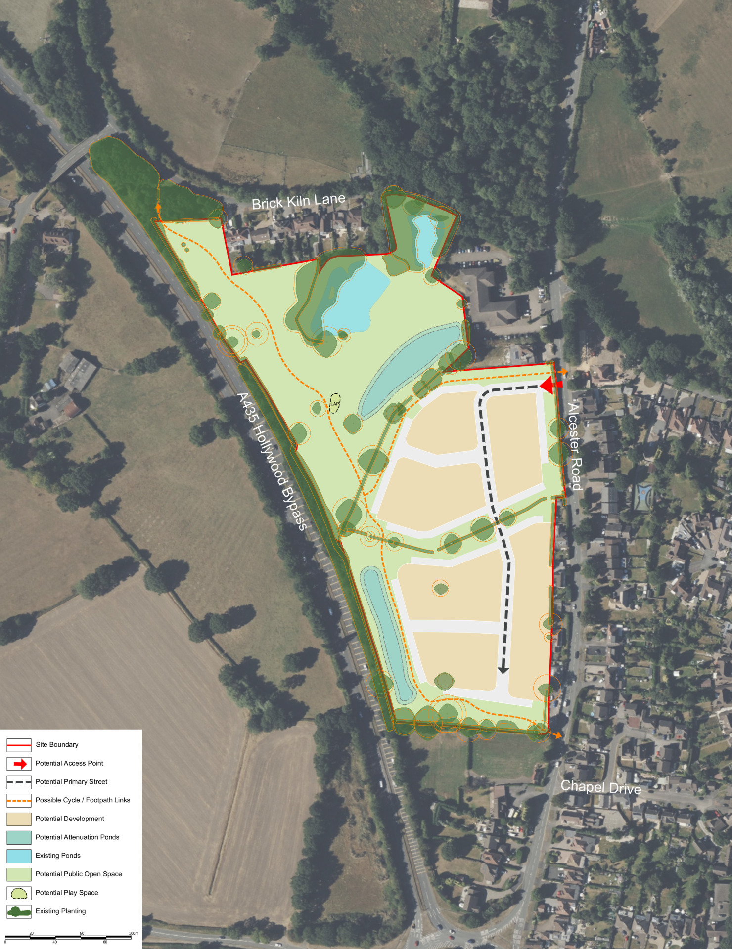 The illustrative concept layout for the new neighbourhood