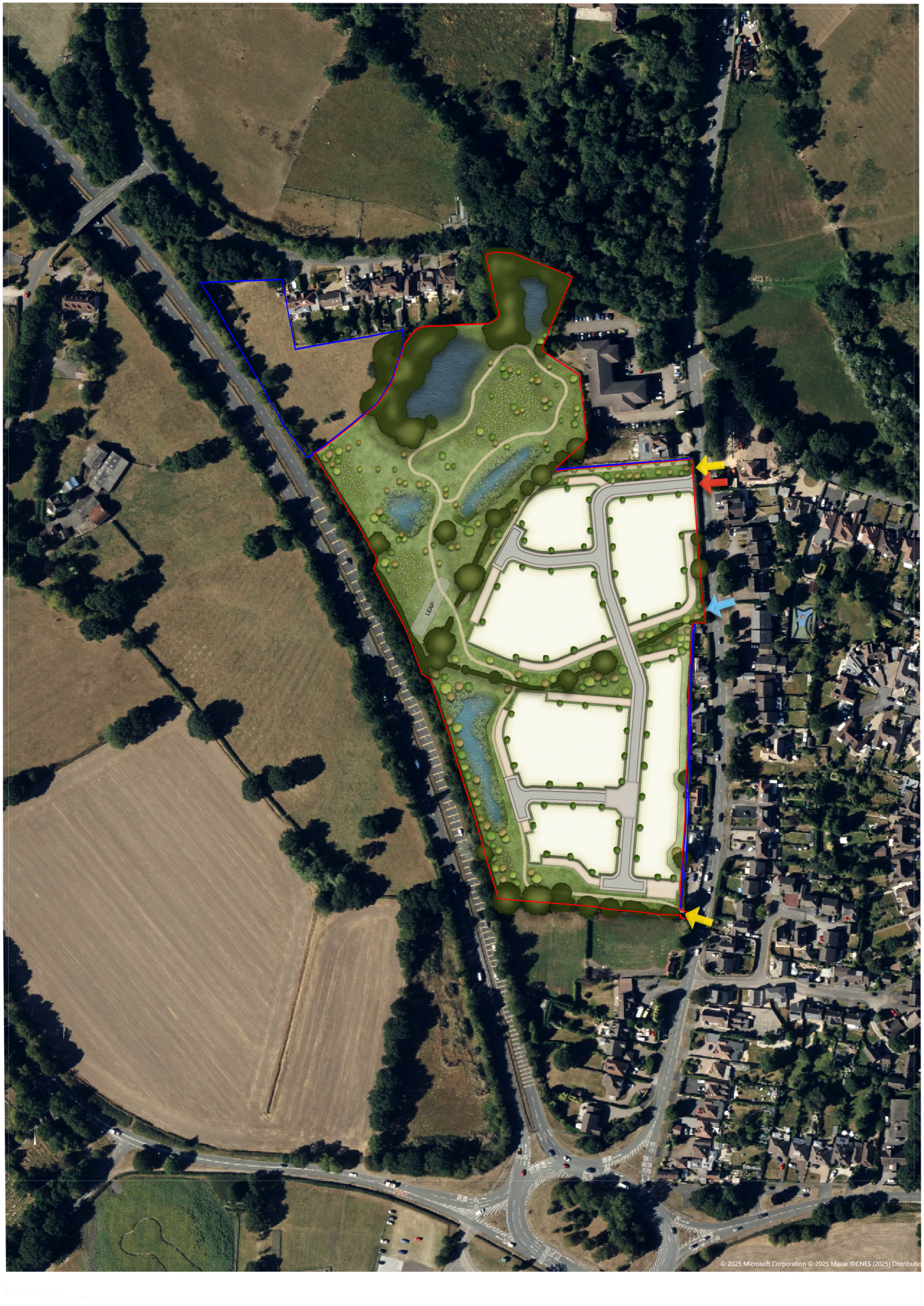 The illustrative concept layout for the new neighbourhood